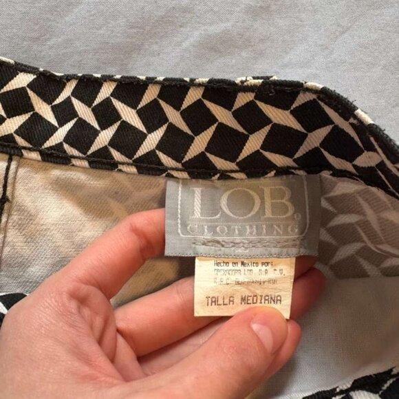 LOB Black & White Geometric Print Mini Skirt - Picture 7 of 9